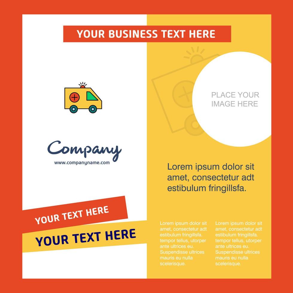 Ambulance Company Brochure Template Vector Busienss Template