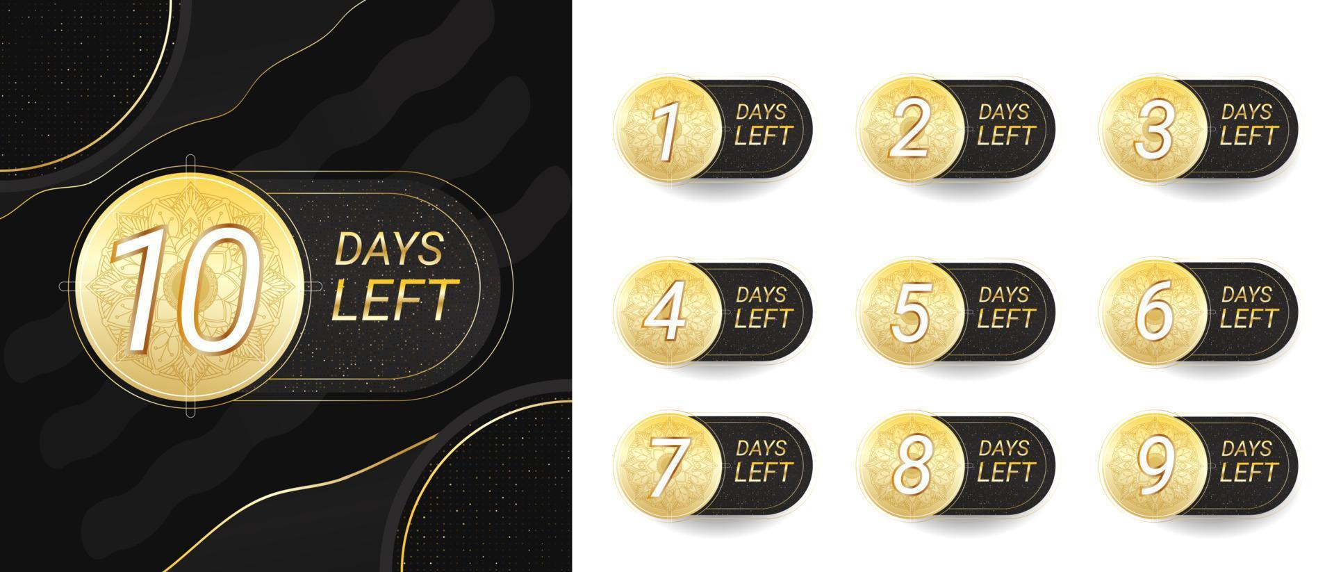 New Year Day Countdown Social Media Template vector
