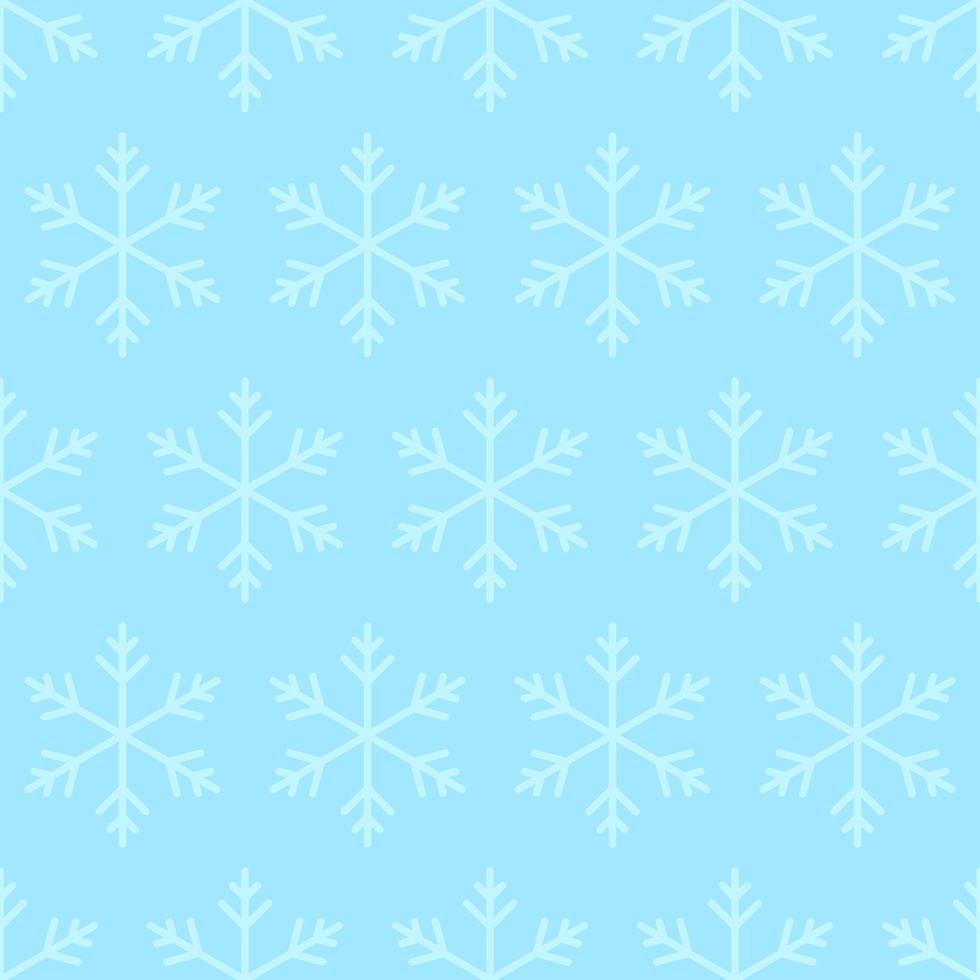 diseño de patrón de copos de nieve transparente azul claro vector