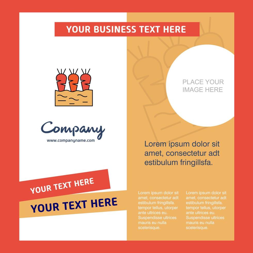 Carrots farm Company Brochure Template Vector Busienss Template