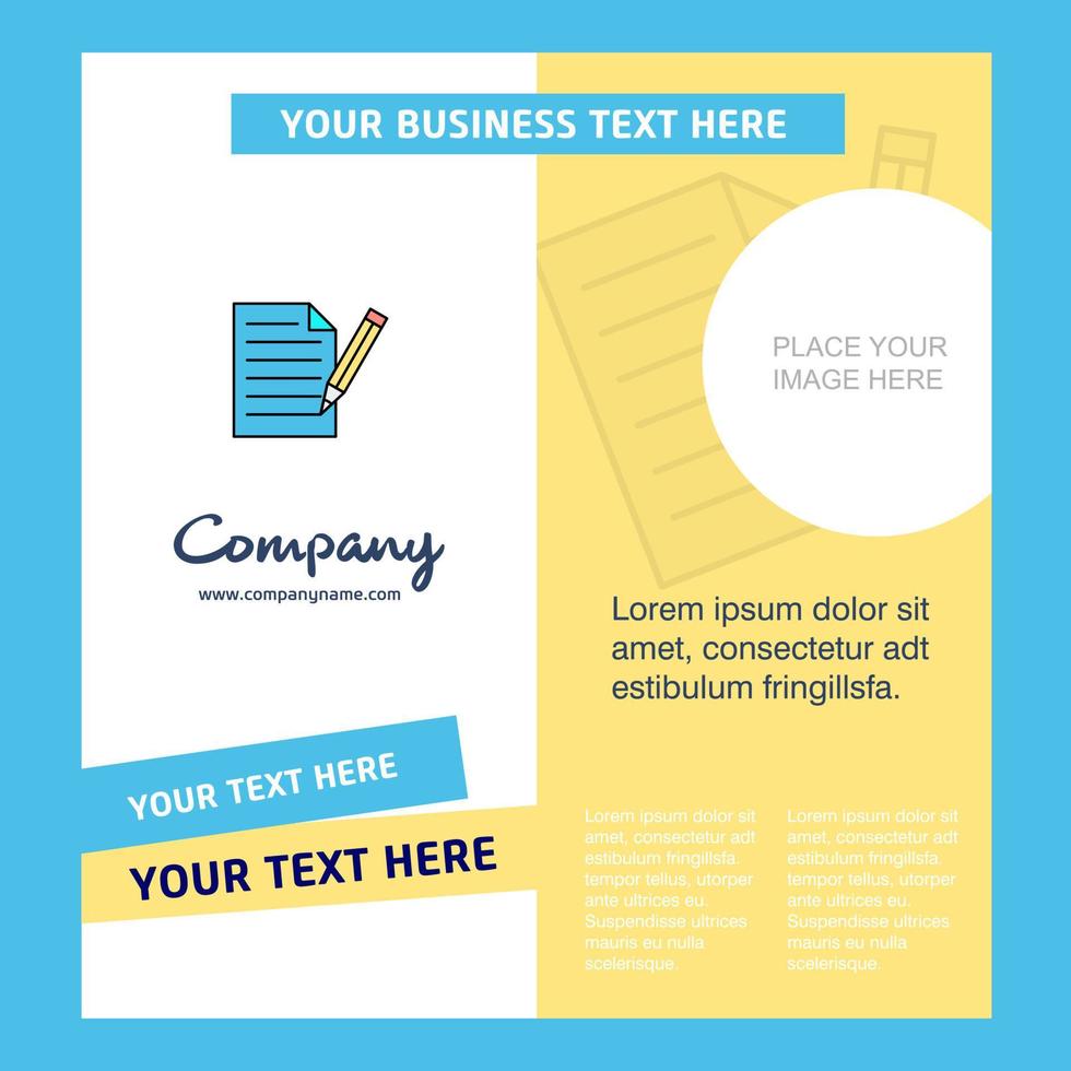 Write document Company Brochure Template Vector Busienss Template