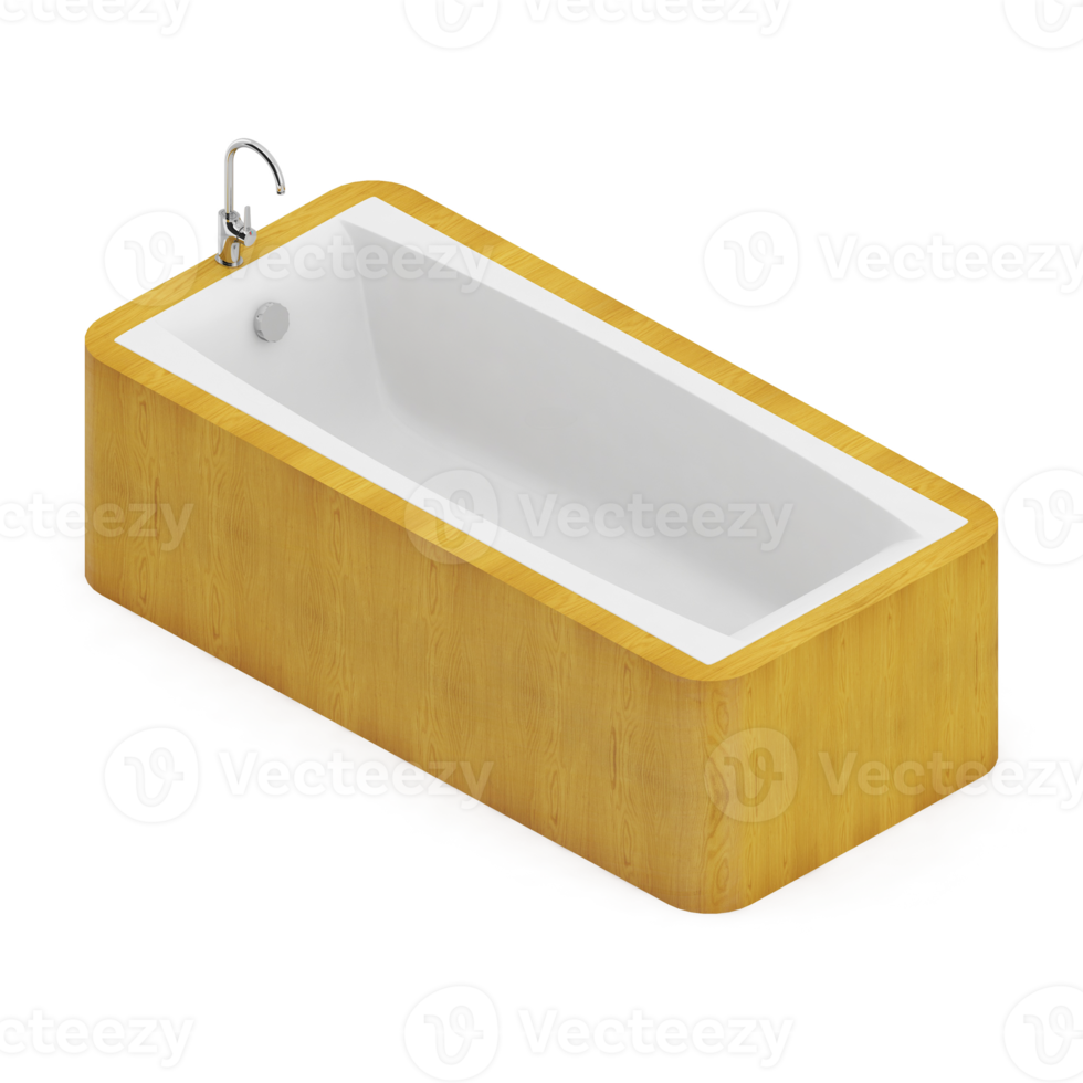 Isometric bathroom items 3D isolated render png