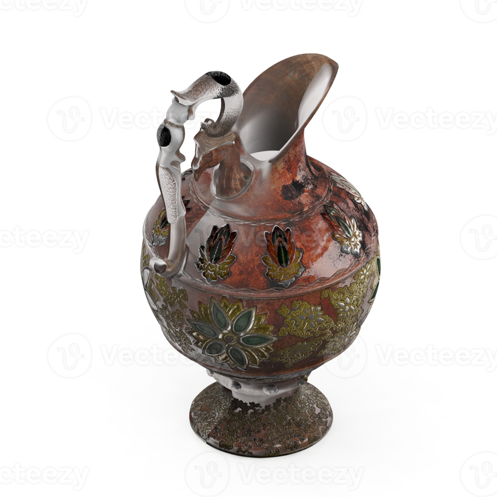 Isometric Vases 3D render png