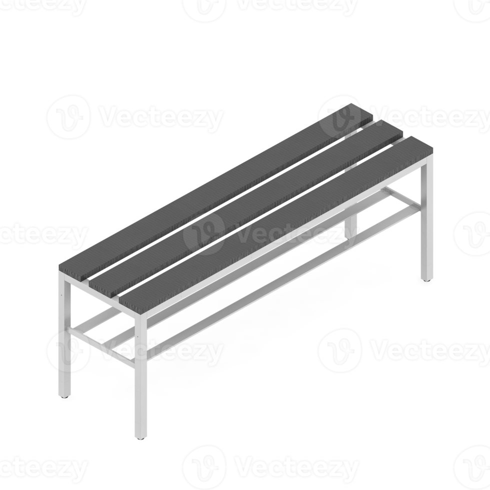 Isometric bench 3D render png