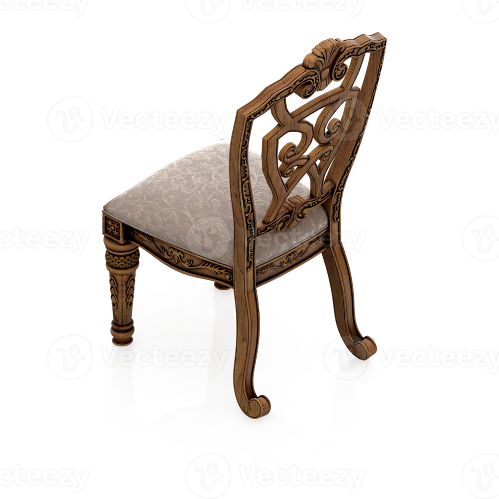 Isometric Chair 3D isolated rendering png