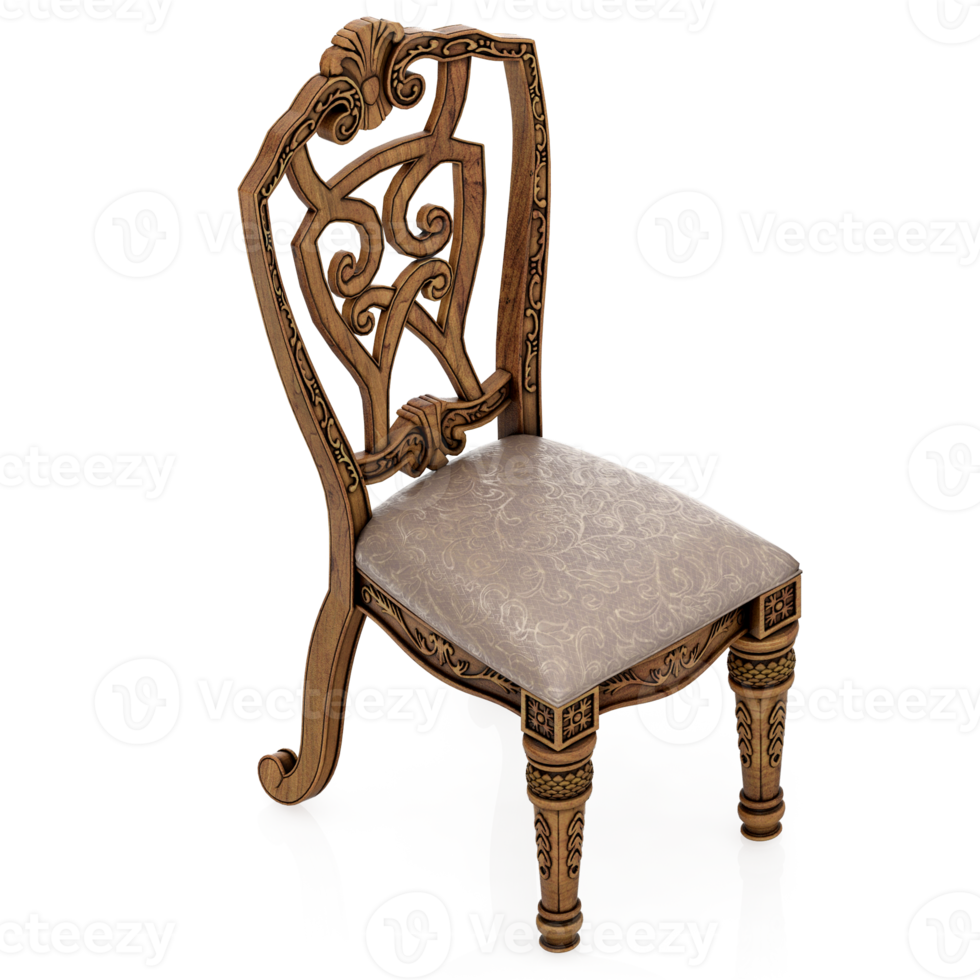 Isometric Chair 3D isolated rendering png