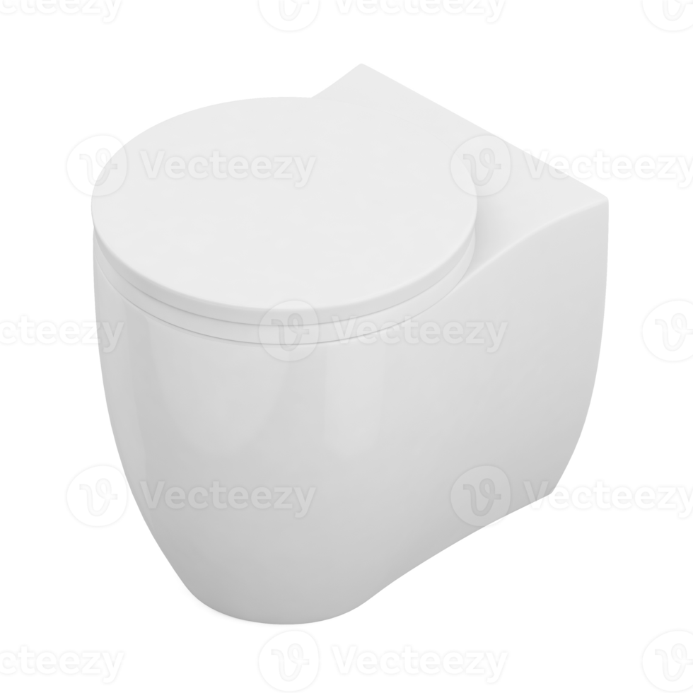 Isometric bathroom items 3D isolated render png