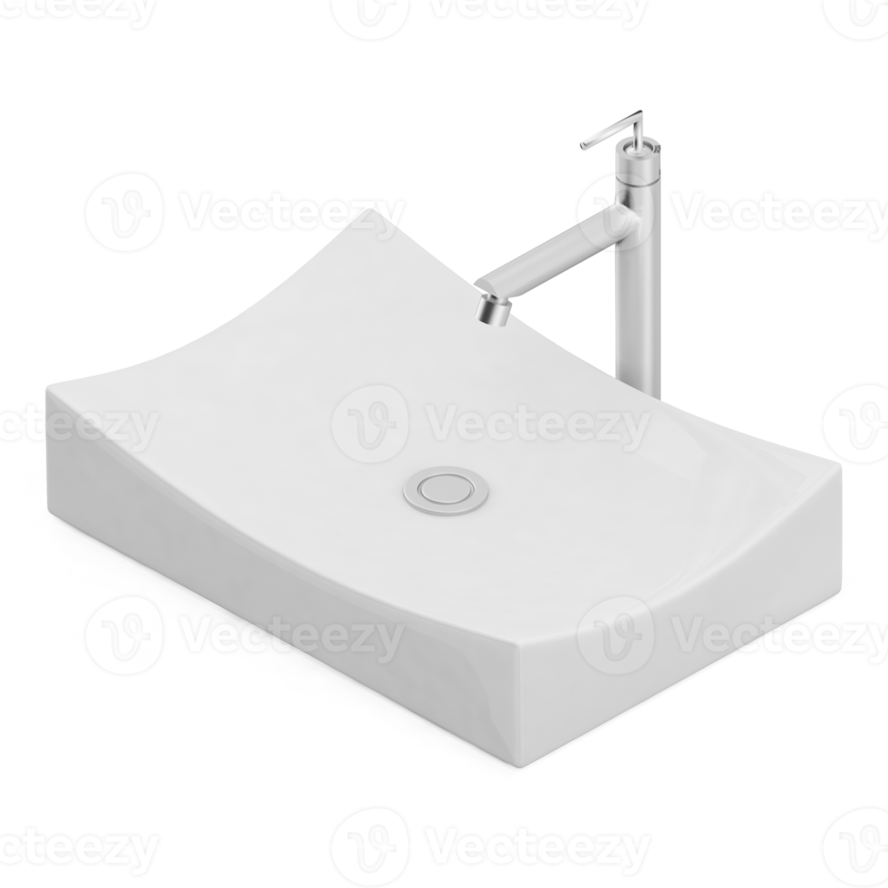 Isometric bathroom items 3D isolated render png