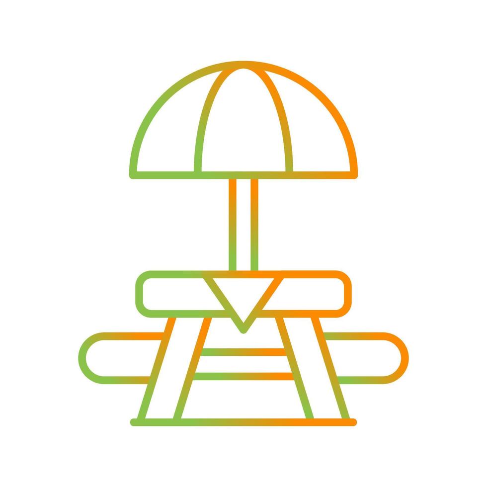 Picnic Table Vector Icon