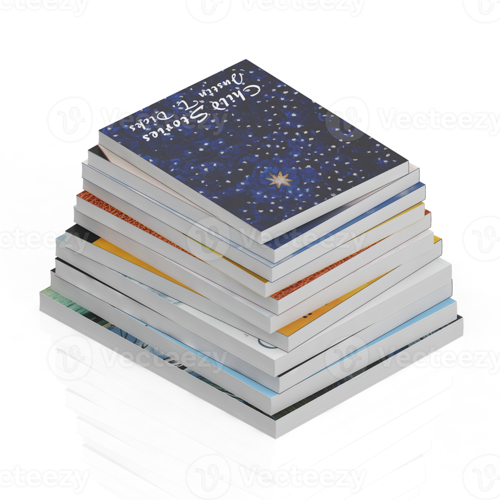 Isometric Books 3D render png