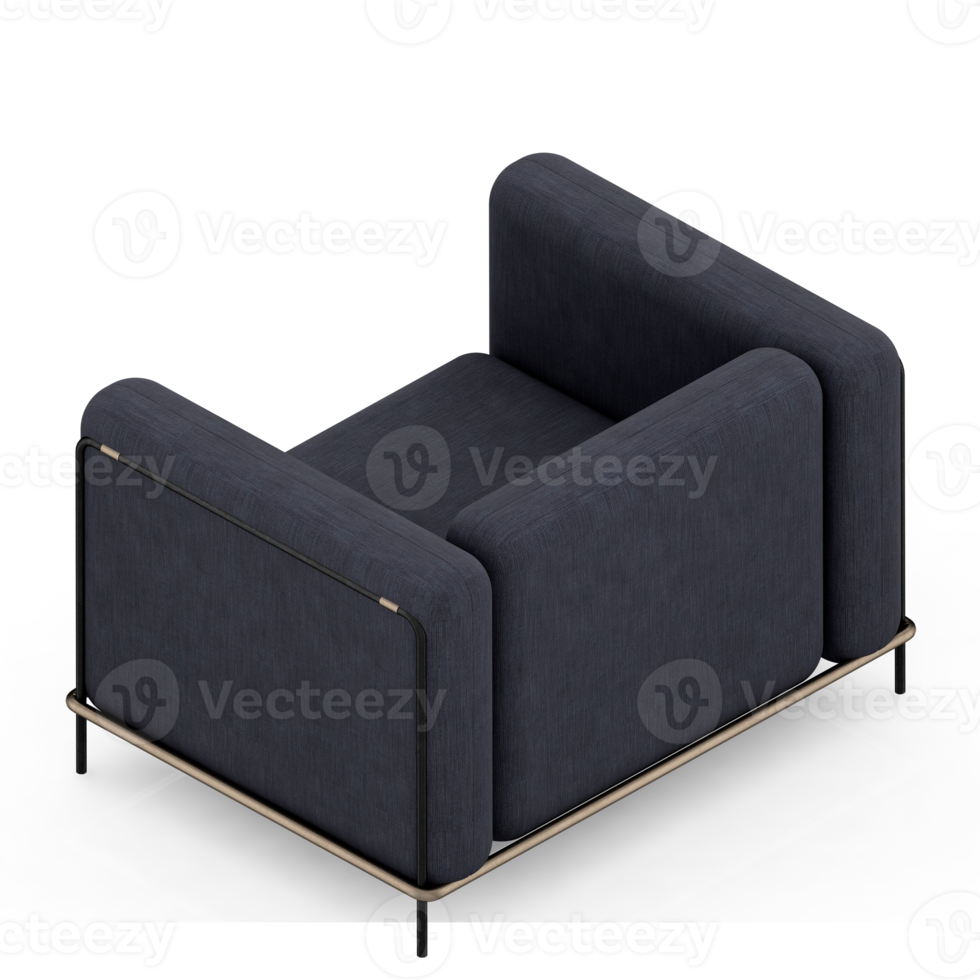 Isometric Armchair Isolated 3D render png