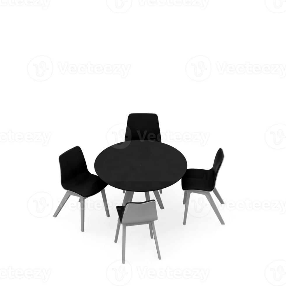 Isometric Table 3D render png