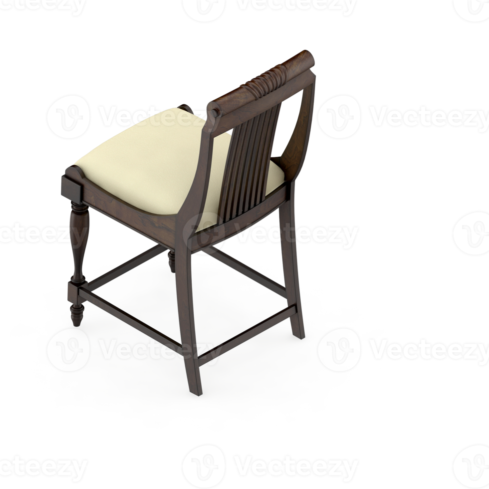 Isometric Chair 3D isolated rendering png