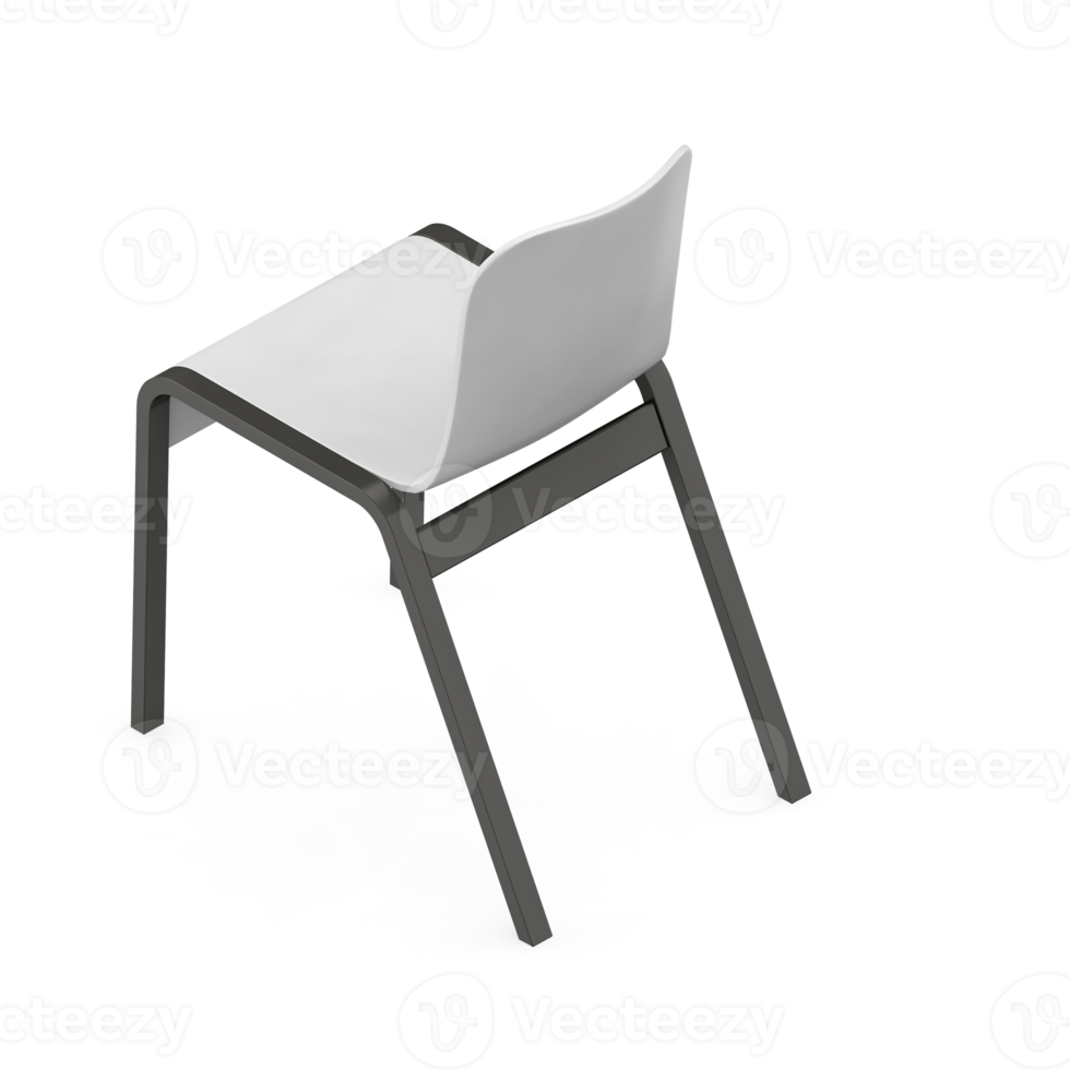 Isometric Chair 3D isolated rendering png