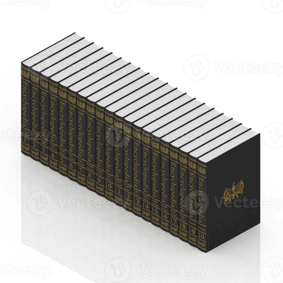 Isometric Books 3D render png