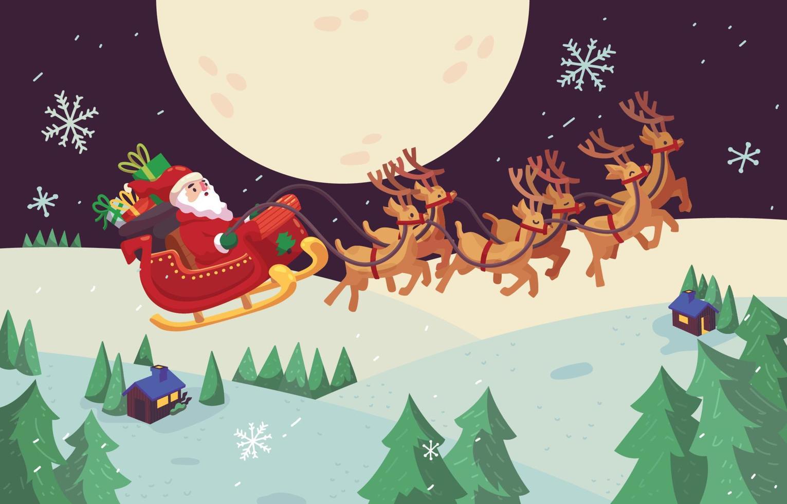 Santa Claus in Christmas Concept vector
