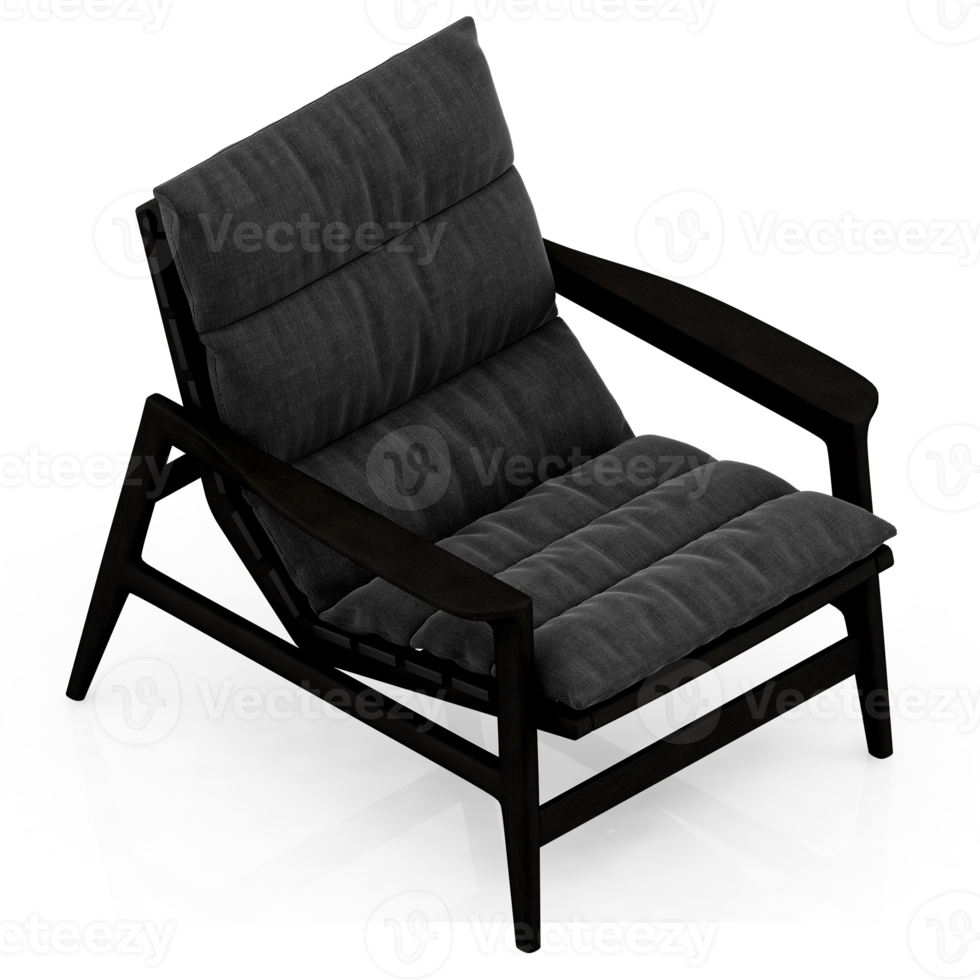 Isometric Chair 3D isolated rendering png
