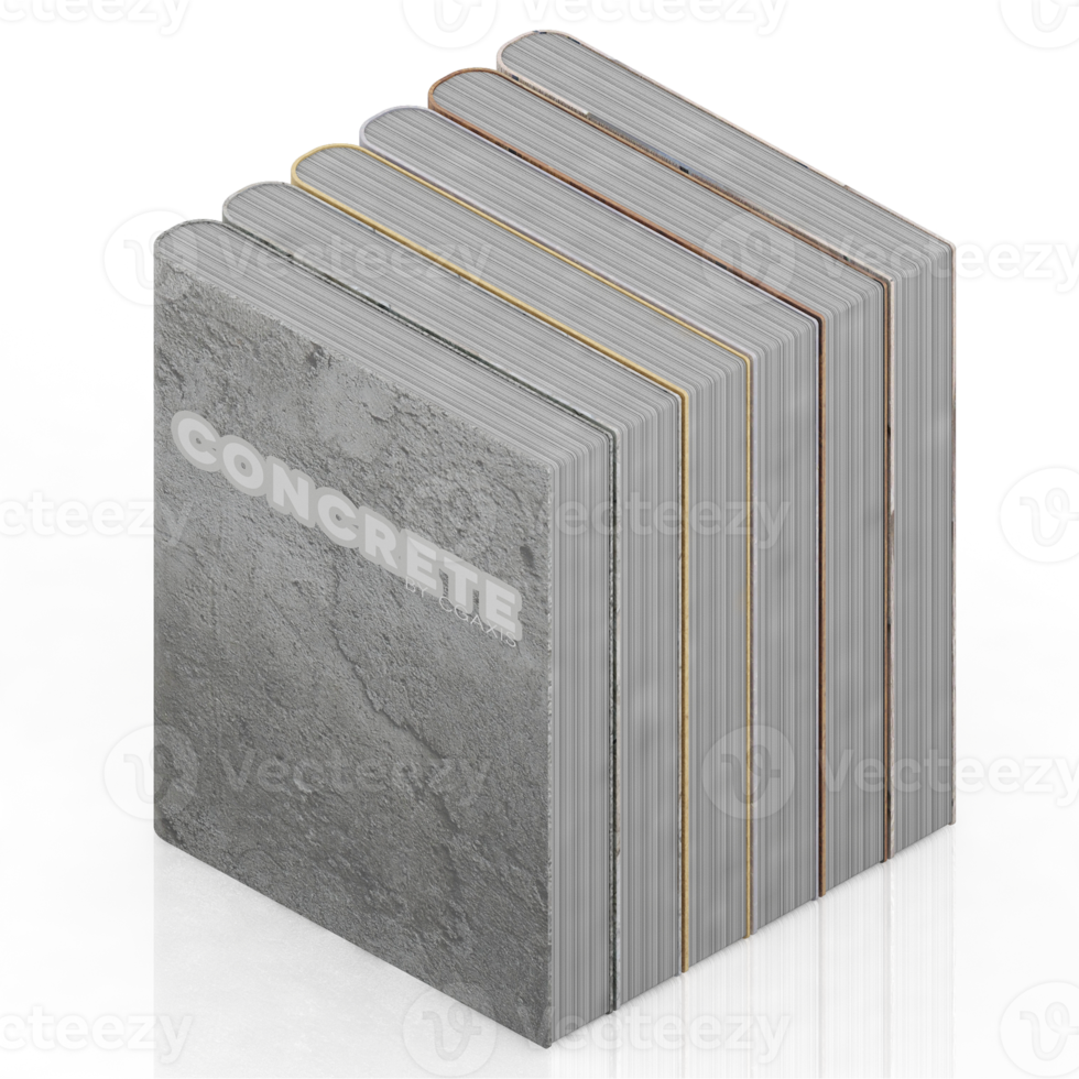 Isometric Books 3D render png