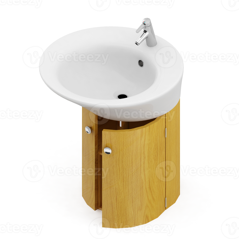 Isometric bathroom items 3D isolated render png