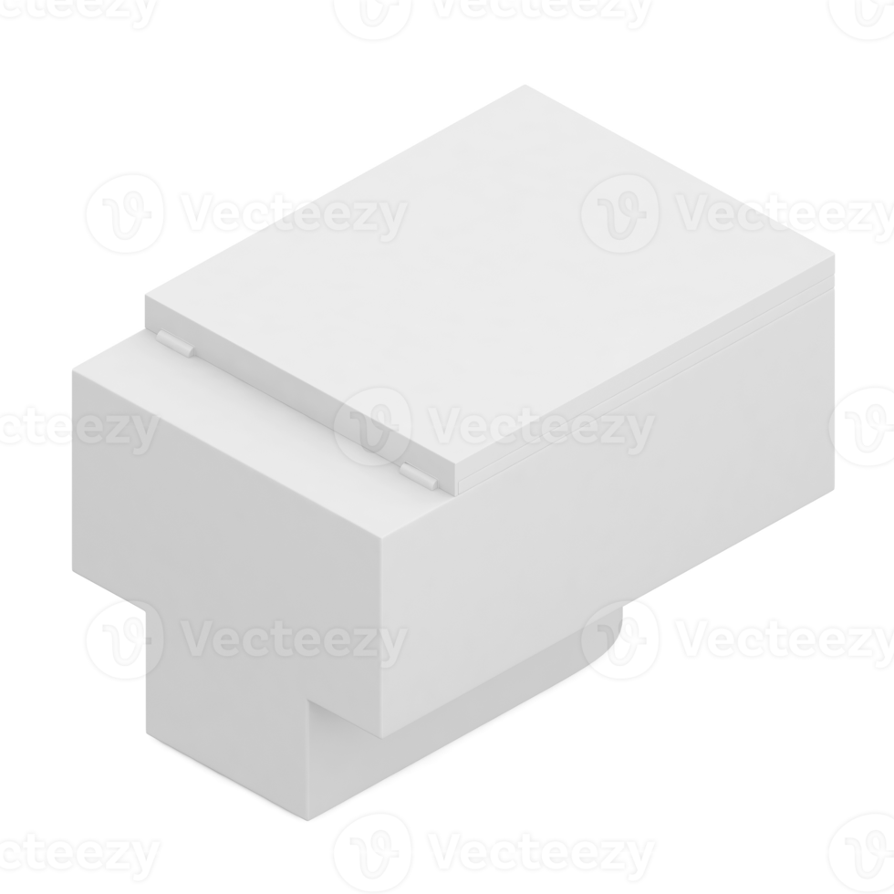 Isometric bathroom items 3D isolated render png