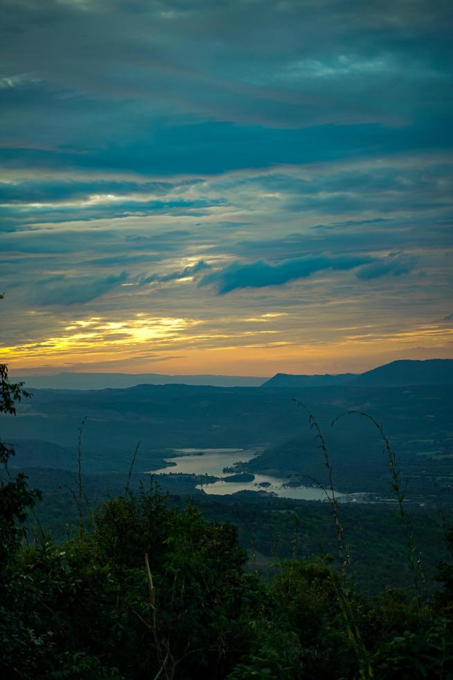 Mount Fuji at sunset, Loei Province, Thailand PHU PA PO is a popular tourist destination because it is similar to Mount Fuji in Japan. photo