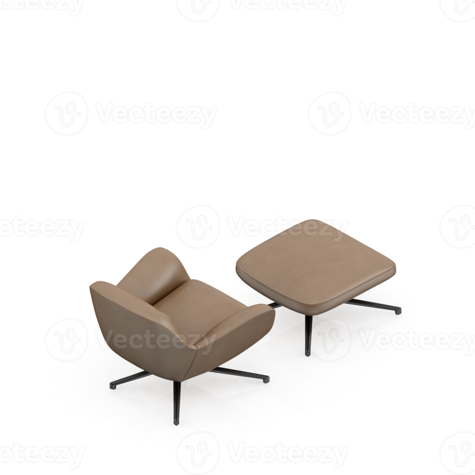 Isometric Armchair Isolated 3D render png