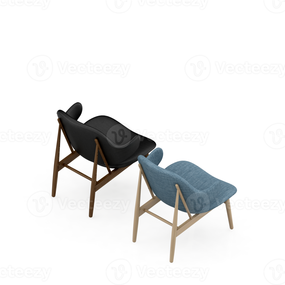 Isometric Chair 3D isolated rendering png