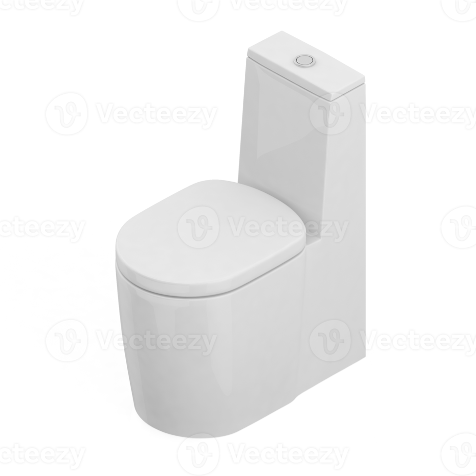 Isometric bathroom items 3D isolated render png