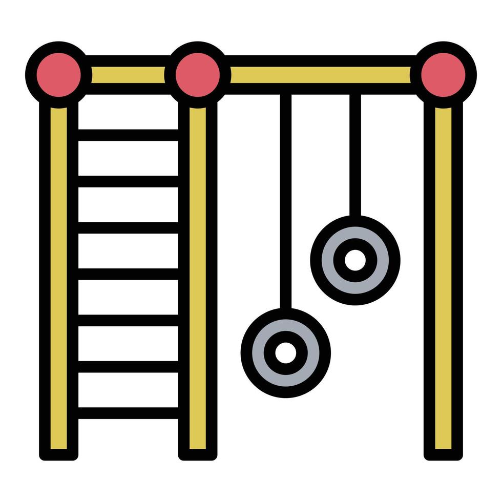 Gym kid playground icon, outline style vector