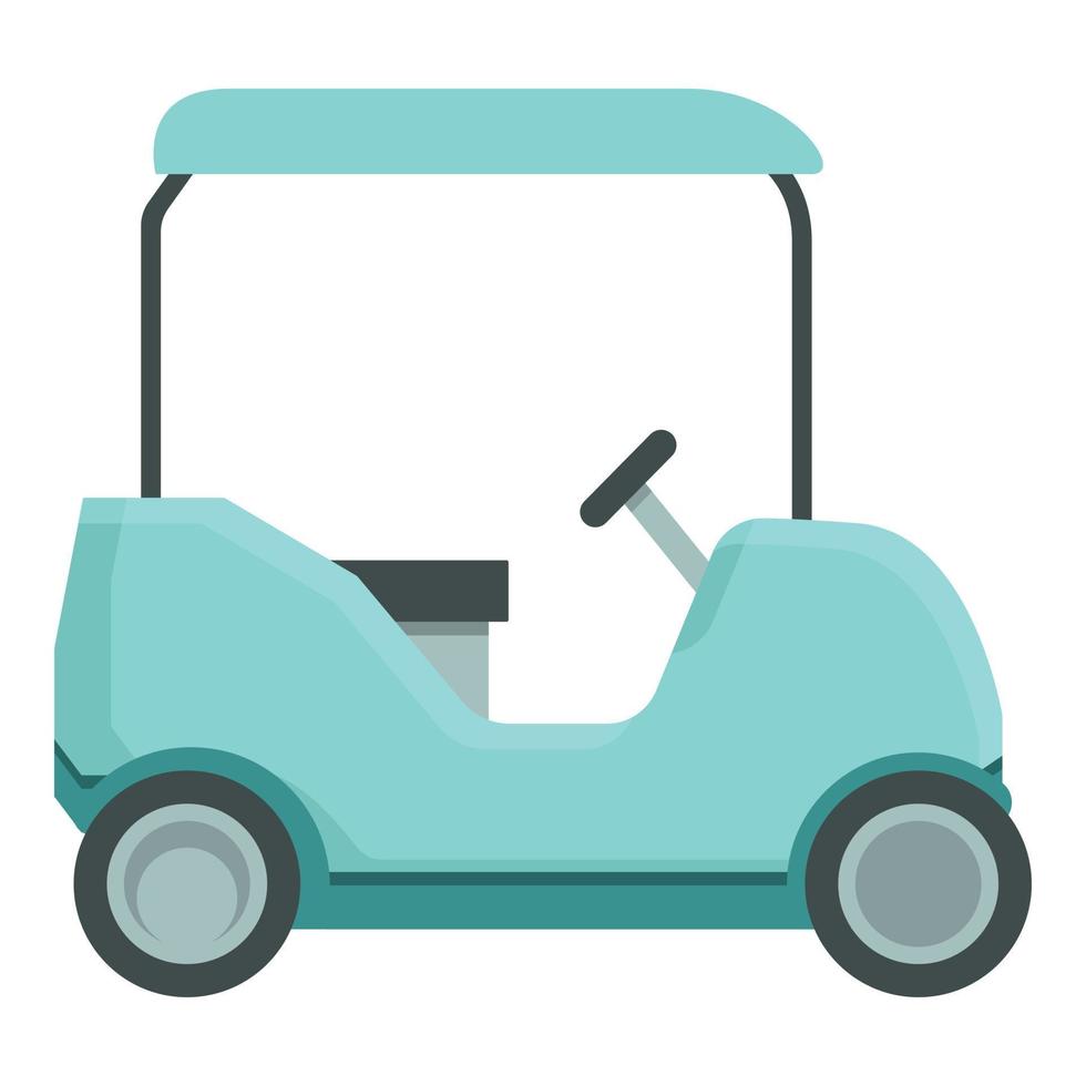 icono de carro de golf automático, estilo de dibujos animados vector