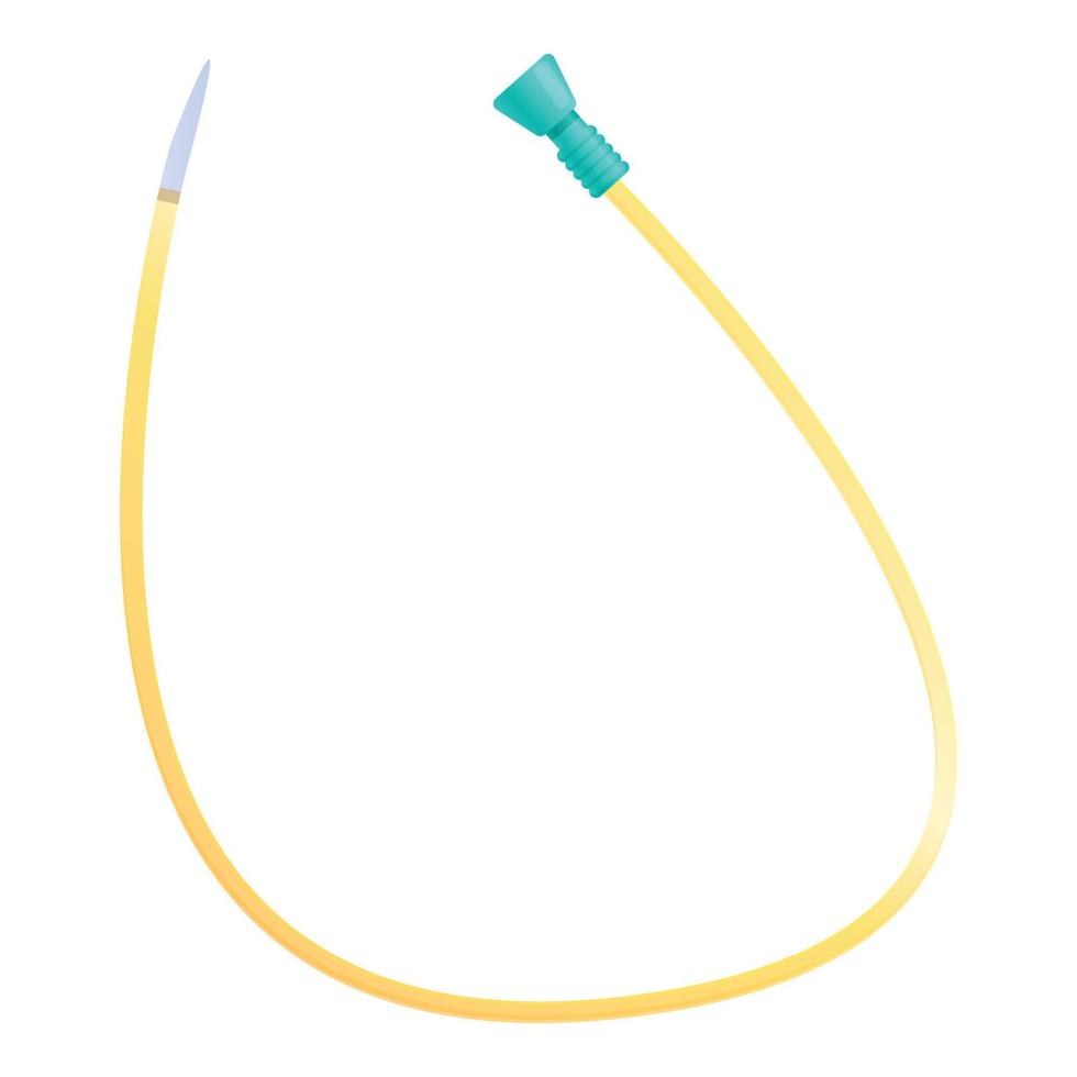 Venous catheter icon, cartoon style vector