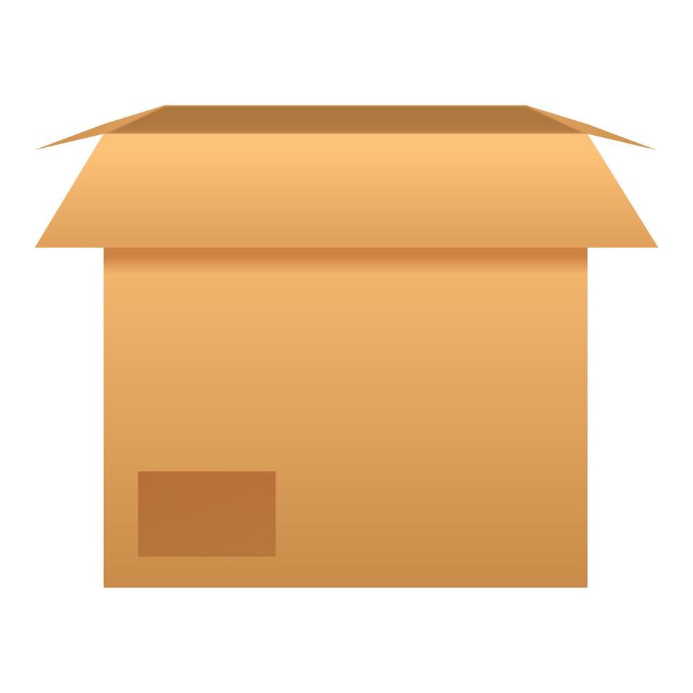 icono de caja de almacén, estilo de dibujos animados vector