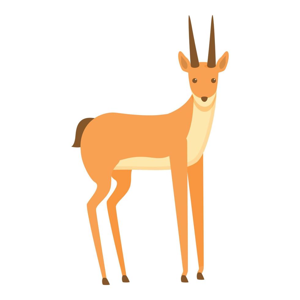 Animal gazelle icon, cartoon style vector