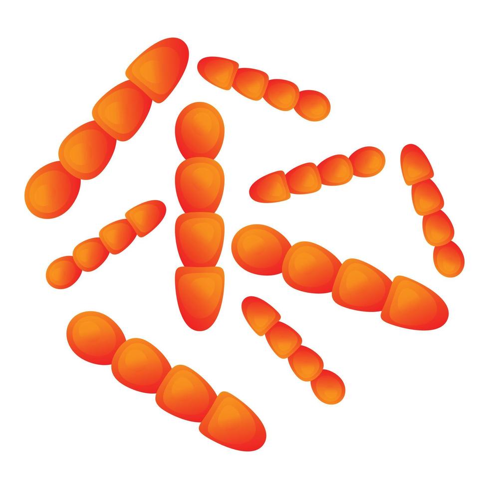 Probiotics biology icon, cartoon style vector