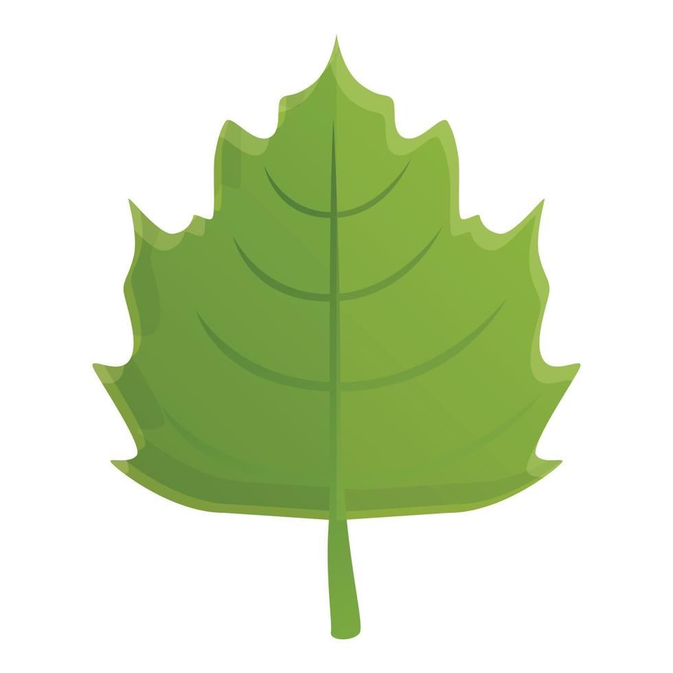 Grape autumn leaf icon, cartoon style vector