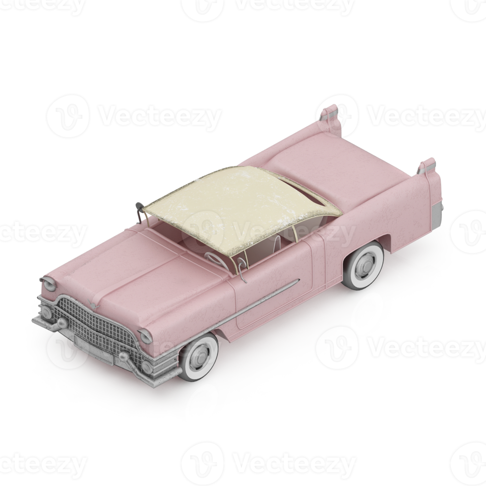 Isometric vehicle 3D Render png