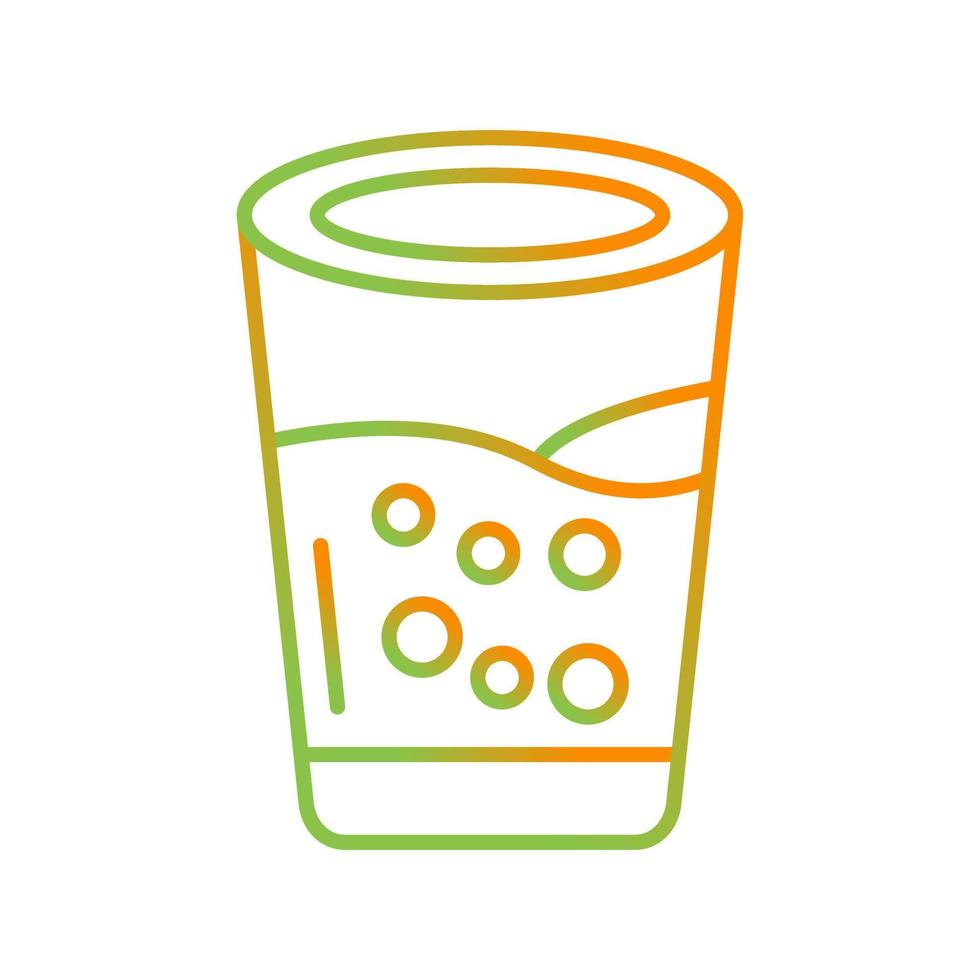 icono de vector de vaso de agua