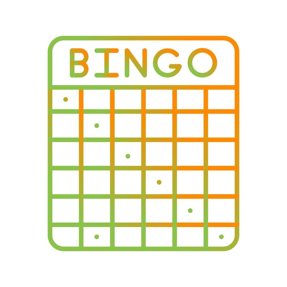 icono de vector de bingo