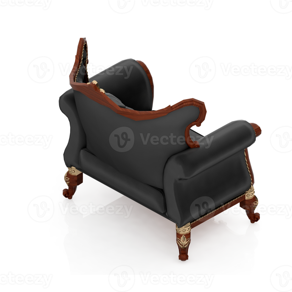 sillón isométrico aislado 3d render png