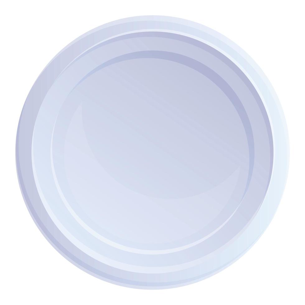 Breakfast plate icon, cartoon style vector