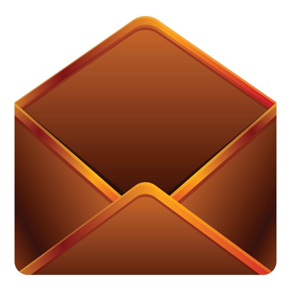 Royal envelope icon, cartoon style vector