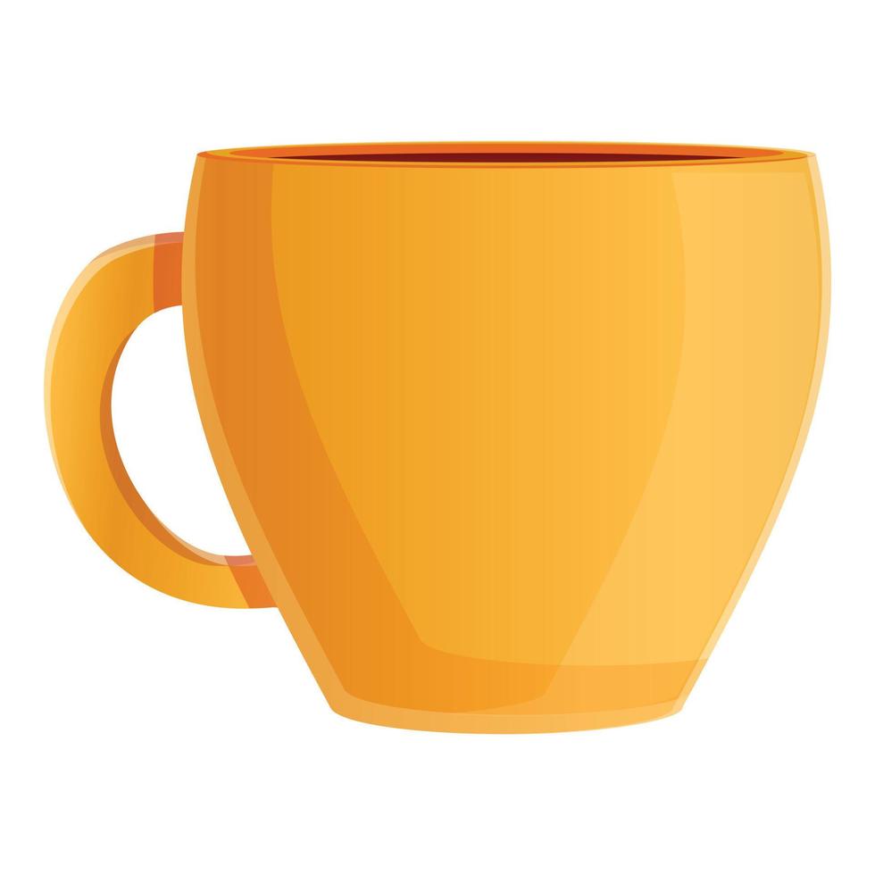 Herb tea cup icon, cartoon style vector