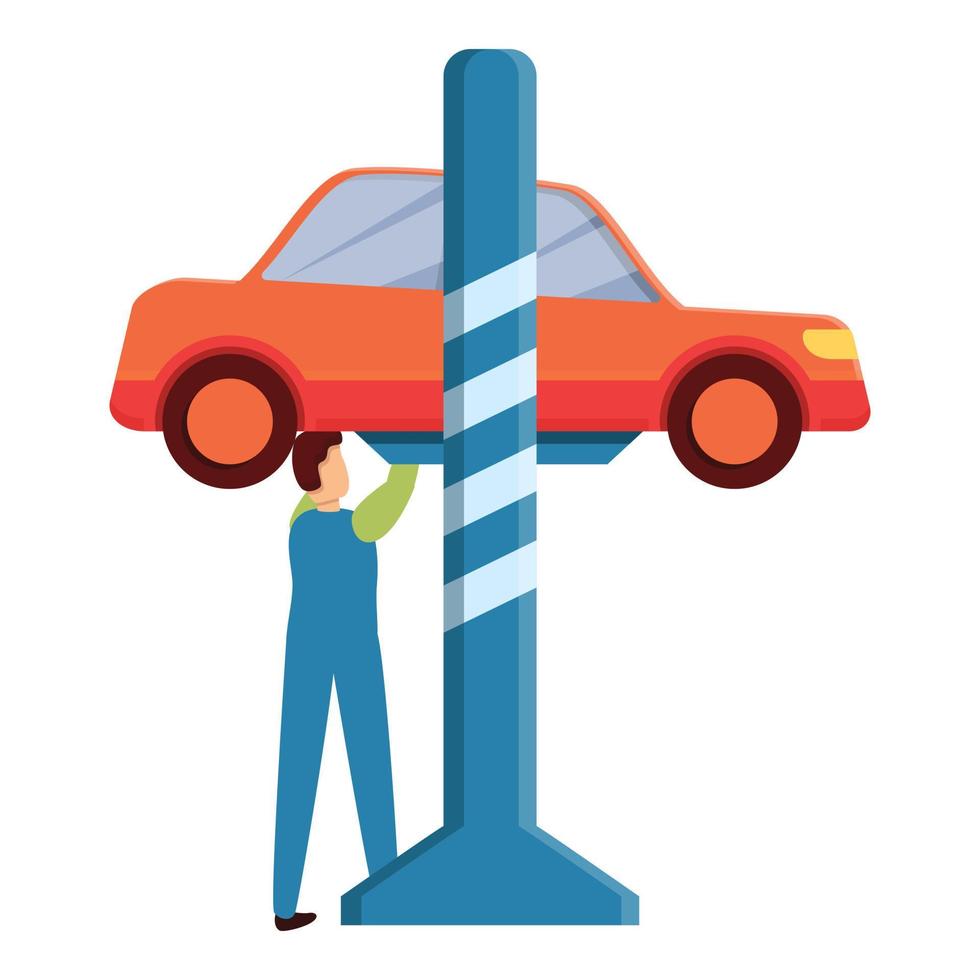 Auto mechanic icon, cartoon style vector