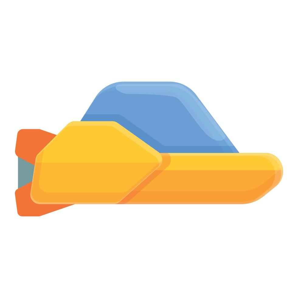 Bathyscaphe submarine icon, cartoon style vector