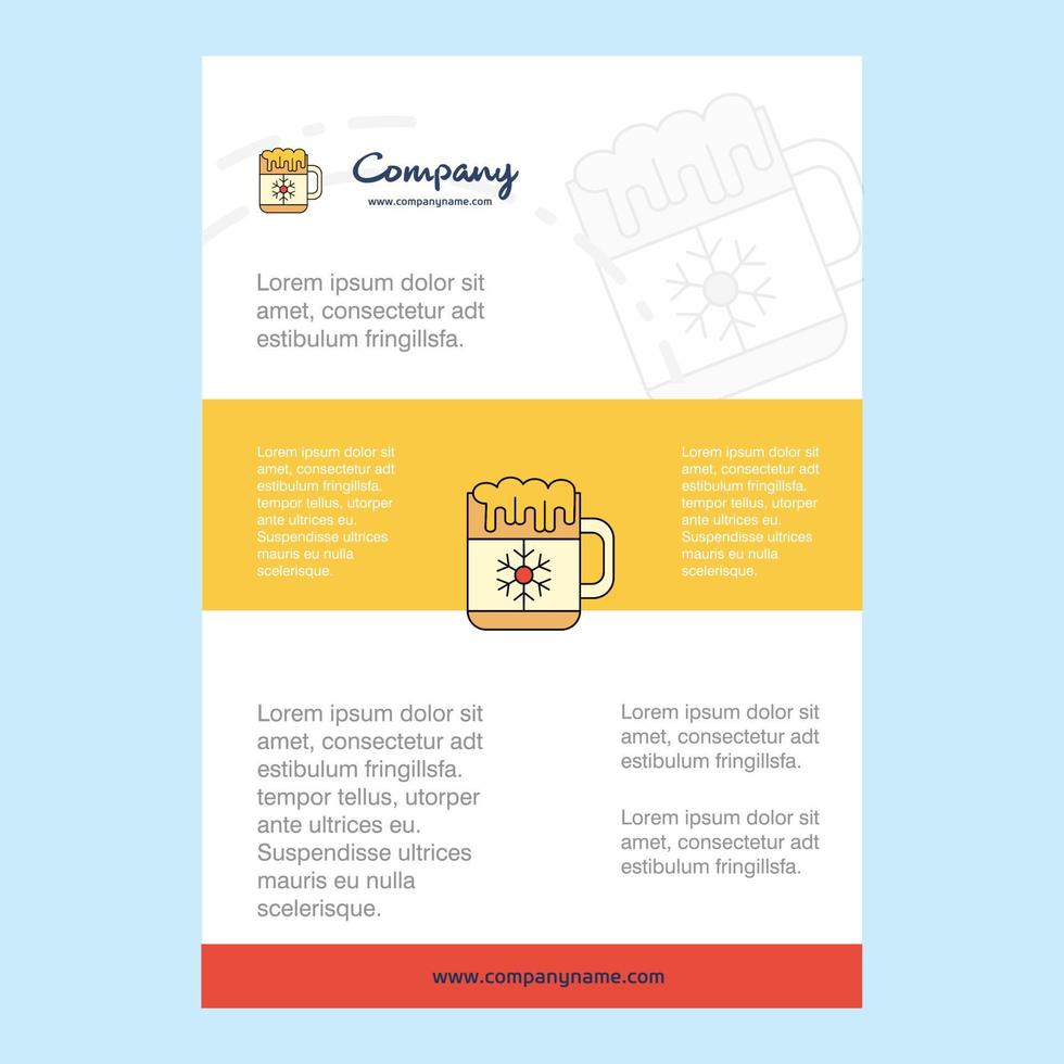 Template layout for Dish comany profile annual report presentations leaflet Brochure Vector Background