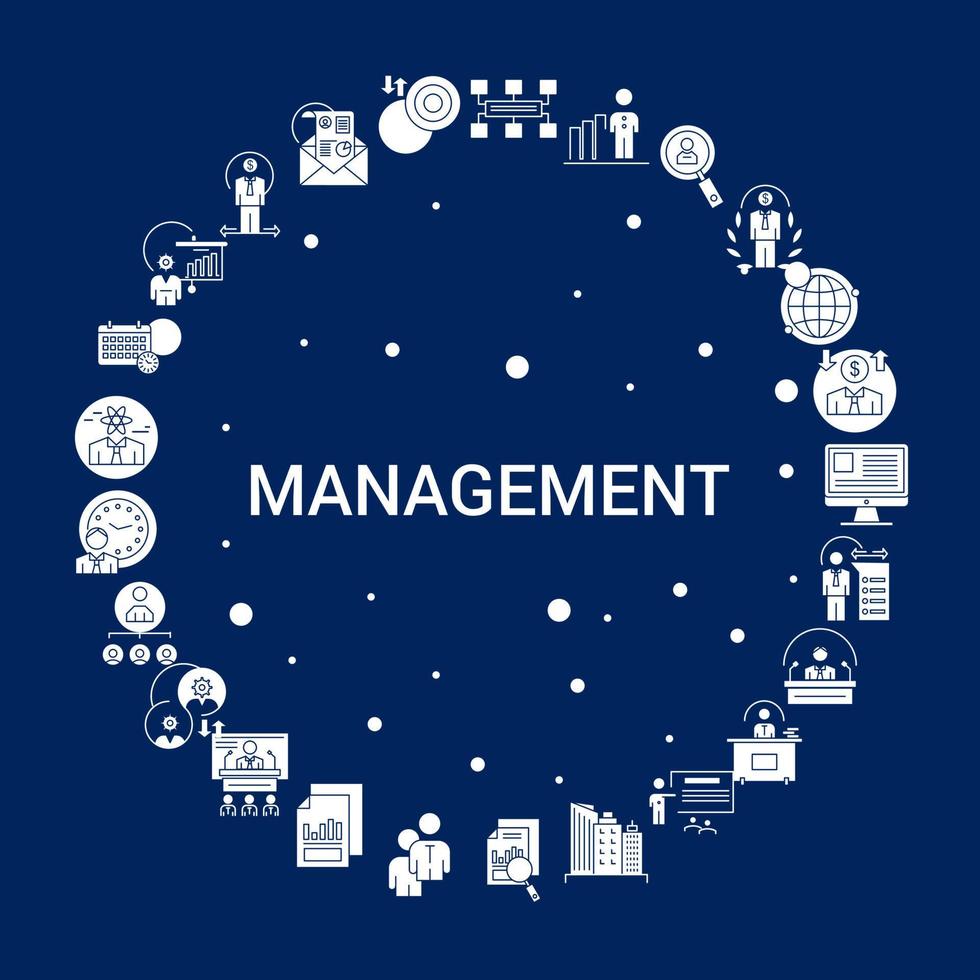 Creative Management icon Background vector