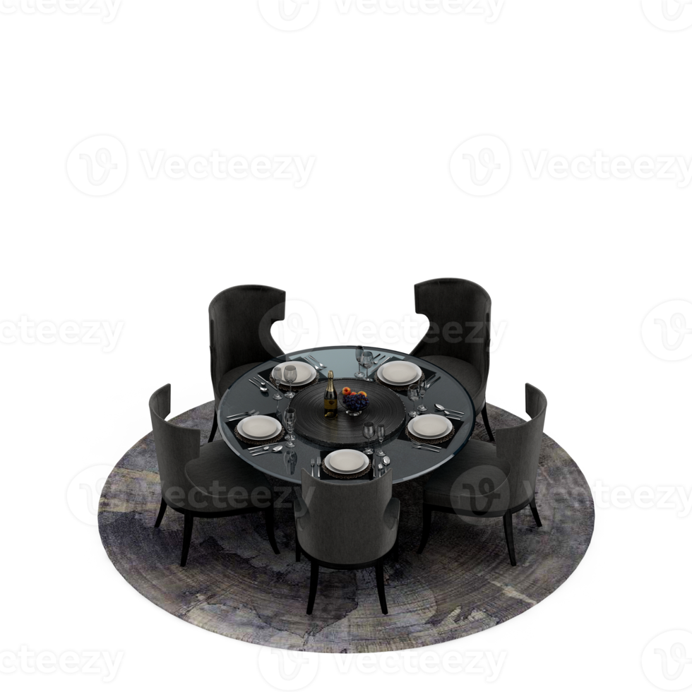 Isometric Table 3D render png