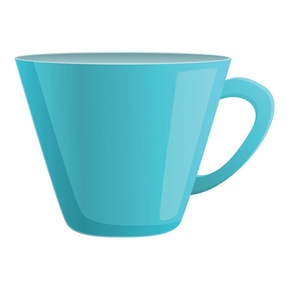 icono de taza de cocina, estilo de dibujos animados vector