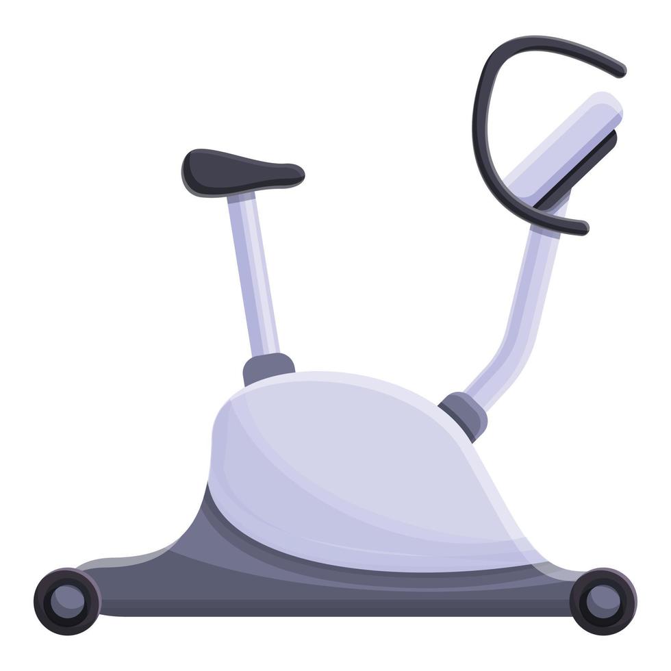 Modern exercise bike icon, cartoon style vector