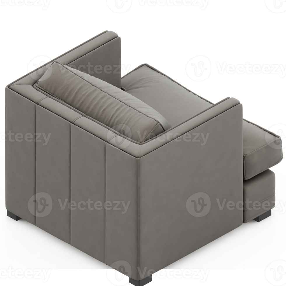 Isometric Armchair Isolated 3D render png